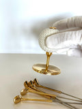 Vintage Golf Cocktail Picks, 1970s Gold-Plated Golf Martini Forks, Barware Gift