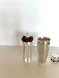 Miniature 1940s Cocktail Shaker, Cherry Picks Set, P.H. Vogel & Co.