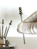 Art Deco Cocktail Picks Set | Mid Century Silver-Plated Martini Picks