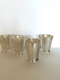 Vintage Mint Julep Cups | Sheridan Julep Cups Silver-Plated | Kentucky Derby Barware