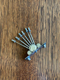 Art Deco Cocktail Picks Set | Mid Century Silver-Plated Martini Picks