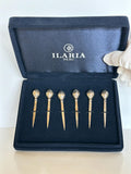 Sterling Silver Cocktail Picks, Art Deco Martini Picks, Ilaria Peru, Vintage Barware Gift