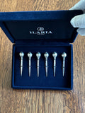 Sterling Silver Cocktail Picks, Art Deco Martini Picks, Ilaria Peru, Vintage Barware Gift