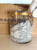 Vintage Dow Jones Glasses, Cera Stock Market Glassware Set of 8 | New Old Stock