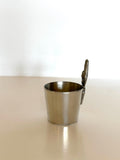Vintage Two-Fingers Jigger | Pewter Figural Shot Glass 1940s | Vintage Barware