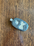 Vintage Art Nouveau Flask | Floral Embossed Silver-Plated Flask 1930s | Barware