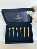 Sterling Silver Cocktail Picks, Art Deco Martini Picks, Ilaria Peru, Vintage Barware Gift
