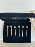 Sterling Silver Cocktail Picks, Art Deco Martini Picks, Ilaria Peru, Vintage Barware Gift