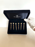 Sterling Silver Cocktail Picks, Art Deco Martini Picks, Ilaria Peru, Vintage Barware Gift