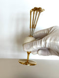 Vintage Golf Cocktail Picks, 1970s Gold-Plated Golf Martini Forks, Barware Gift