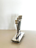 Art Deco Cocktail Picks Set | Mid Century Silver-Plated Martini Picks