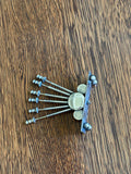 Art Deco Cocktail Picks Set | Mid Century Silver-Plated Martini Picks