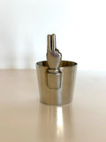 Vintage Two-Fingers Jigger | Pewter Figural Shot Glass 1940s | Vintage Barware