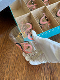 Vintage Libbey Atomic Glasses, Seville Pattern 1960s, New Old Stock Original Box, Set of 8