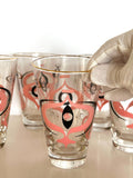 Vintage Libbey Atomic Glasses, Seville Pattern 1960s, New Old Stock Original Box, Set of 8
