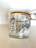 Cera Dow Jones Ice Bucket, Stock Market Glassware, 1958-1968