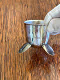 Napier Dog Jigger 1 oz 2 oz | Silver-Plated Figural Jigger | 1930s Barware