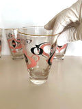 Vintage Libbey Atomic Glasses, Seville Pattern 1960s, New Old Stock Original Box, Set of 8