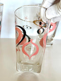Vintage Libbey Atomic Glasses, Seville Pattern 1960s, New Old Stock Original Box, Set of 8