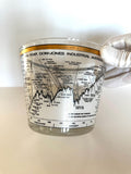 Cera Dow Jones Ice Bucket, Stock Market Glassware, 1958-1968