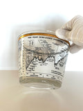 Cera Dow Jones Ice Bucket, Stock Market Glassware, 1958-1968