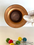 Retro Cocktail Picks Copper Top Hat Holder, Multi-Colored Ball Finials