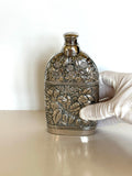 Vintage Floral Flask by Simpson Hall Miller, Repousse Antique Flask