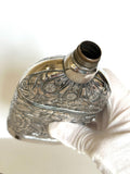Vintage Floral Flask by Simpson Hall Miller, Repousse Antique Flask