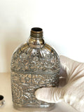 Vintage Floral Flask by Simpson Hall Miller, Repousse Antique Flask