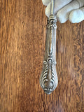 Sterling Silver Handled Cocktail Spoon, Ornate Chunky Handle - Southern Vintage Wares