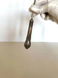 Sterling Silver Handled Cocktail Spoon, Ornate Chunky Handle - Southern Vintage Wares