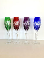 Cut To Clear Crystal Glasses, Vintage Crystal Champagne Flutes, Cut To Clear Glassware - Southern Vintage Wares