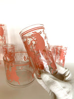 Hazel Atlas Pigs Glassware Set (8 Pc), Hazel Atlas Musical Pigs Ice Bucket Glasses Set - Southern Vintage Wares