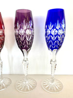 Cut To Clear Crystal Glasses, Vintage Crystal Champagne Flutes, Cut To Clear Glassware - Southern Vintage Wares