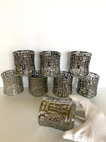 Libbey Artica Platinum Silver Glasses (8), Libbey Artica Glasses - Southern Vintage Wares