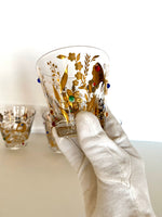 Culver Jeweled Glasses (4), Culver Jeweled Rocks Glasses, Culver Gold Glassware - Southern Vintage Wares