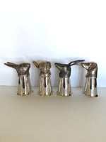 Silver Stirrup Cups Goblets by Sheffield (set of 4) - Southern Vintage Wares