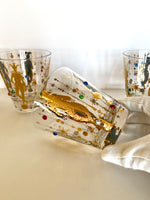 Culver Mardi Gras Rocks Glasses (4) - Southern Vintage Wares