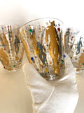 Culver Jeweled Mardi Gras Rocks Glasses
