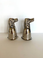 Antique Silver-Plated Stirrup Cups Set, RESERVED For Alexandra - Southern Vintage Wares