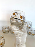Mid Century Atomic Fish Roly Poly Glasses