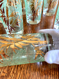 Mid Century Gold Bamboo Glasses - Southern Vintage Wares
