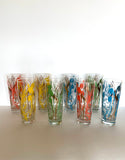 8 Mid Century Atomic Glasses by Bartlett Collins - Southern Vintage Wares