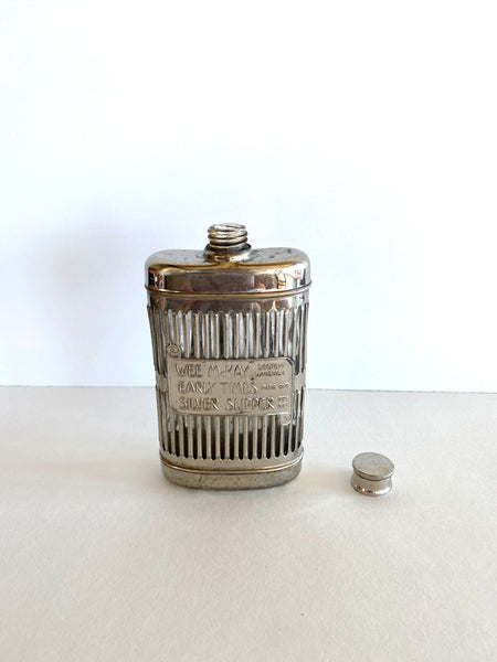 Art Deco Caged Glass Flask