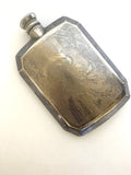 Art Deco Flask Musketeer Etched Design 1920s