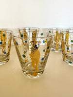Culver Mardi Gras Rocks Glasses (7 Glasses)