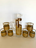 Culver Gold Burlap Glassware Set - Southern Vintage Wares