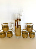 Culver Gold Burlap Glassware Set - Southern Vintage Wares