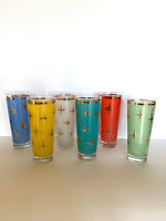 Atomic North Star Collins Glasses by Bartlett Collins (6), Atomic Glasses - Southern Vintage Wares