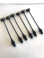 Atomic Cat Swizzle Sticks (6), Retro Black Cat Swizzle Stirrer Sticks